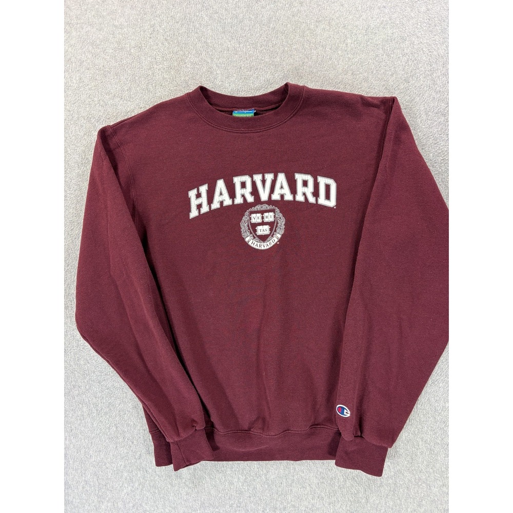 Harvard Crimson Champion Screened Logo Campus Crew Sweatshirt (Men's Small)